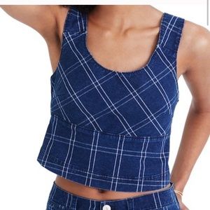 Madewell windowpane structured top size 12